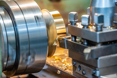 CNC machine during turning
